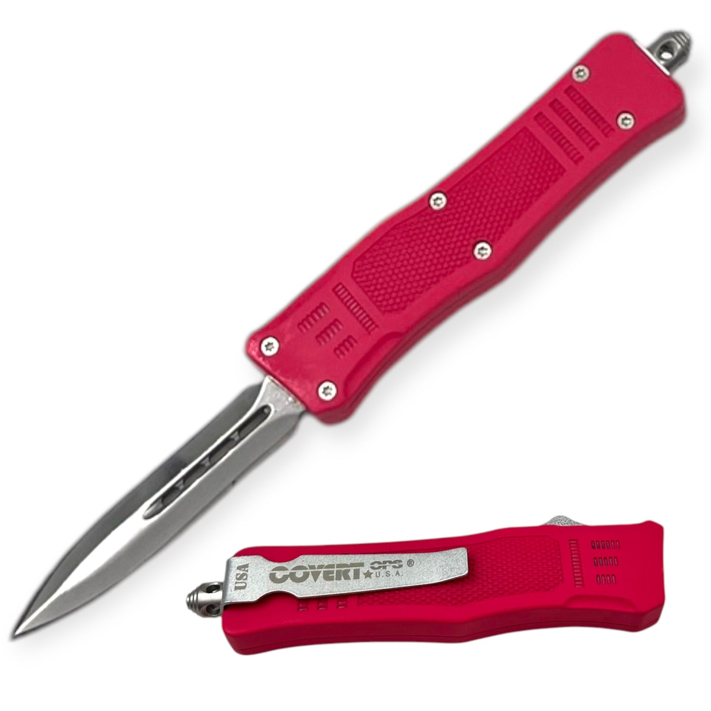 Covert Ops® OTF 7 Inch Auto Double Blade Pink